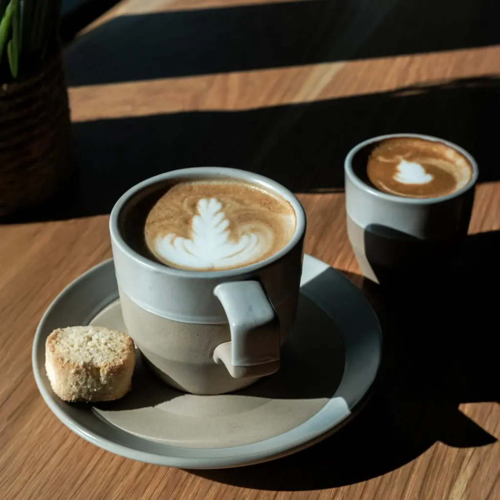 Cuban-style cafecito espresso with crema in ceramic cup
