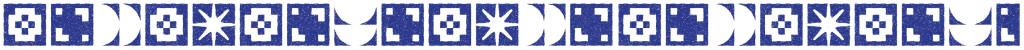 Blue decorative tile border.